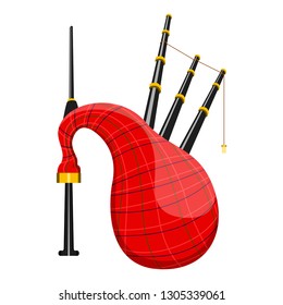 Isolated Scottish Bagpipe Image. Vector Illustration Design