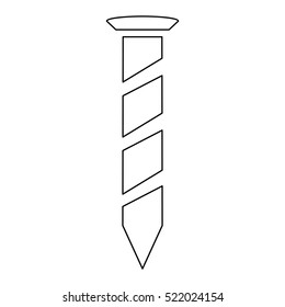 Isolated screw icon on a white background, Vector illustration