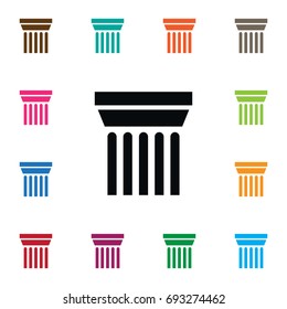Isolated Sculpture Icon. Ornate Vector Element Can Be Used For Sculpture, Ornate, Pedestal Design Concept.