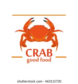 Isolated sea food label design, Vector illustration