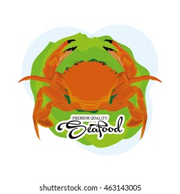 Isolated sea food on white background, Vector illustration