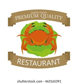 Isolated sea food on white background, Vector illustration