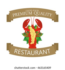 Isolated sea food on white background, Vector illustration