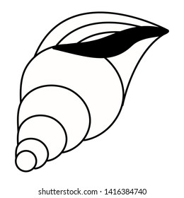 Isolated sea shell design vector illustration