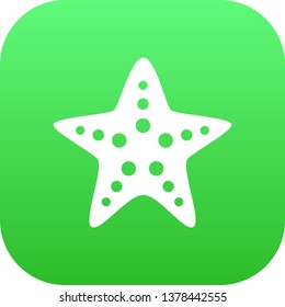 Isolated sea star icon symbol on clean background. Vector starfish element in trendy style.