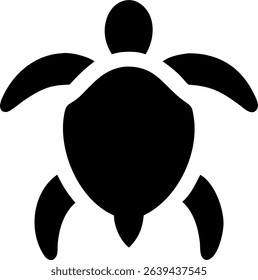 Isolated sea turtle icon, suitable for logo, web, or graphic design.