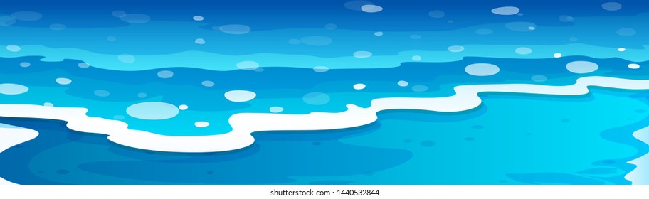 Ilustración de fondo de ondas marinas aisladas