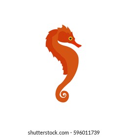 Isolated seahorse icon on a white background, Vector illustration