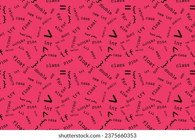 Patrón de marineros aislados Ciberdeporte Diseño sencillo Concepto de negocio Papel de envolvimiento Tipografía Scrapbooking Cardmaking Profesión moderna Lenguaje de programación de comandos Codificación Hacker de fondo rosa Magenta