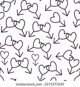 isolated seamless pattern with lgbt symbols in doodle style in vector. image for backdrops prints wallpaper wrapping textile