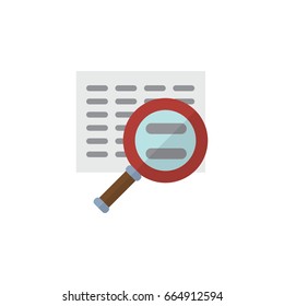 Isolated Search Flat Icon. Scan Vector Element Can Be Used For Scan, Search, Magnifier Design Concept.