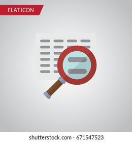 Isolated Search Flat Icon. Scan Vector Element Can Be Used For Scan, Search, Magnifier Design Concept.