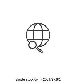 isolated search sign icon, vector illustration