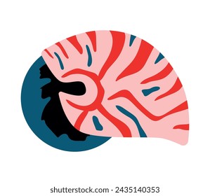 Isolated seashell. Vector illustration for your design.