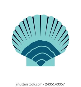 Isolated seashell. Vector illustration for your design.