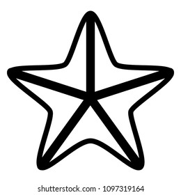 Isolated seastar icon