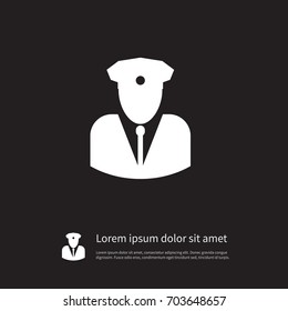 Isolated Security Man Icon. Agent Vector Element Can Be Used For Agent, Security, Man Design Concept.