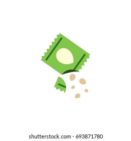 Isolated Seed Flat Icon. Packet Vector Element Can Be Used For Seed, Packet, Plant Design Concept.