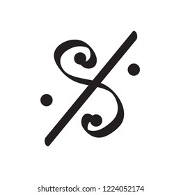 Isolated segno musical note. Vector illustration design