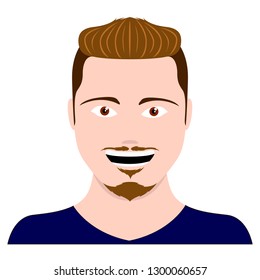 Isolated self avatar of a man. Vector illustration design