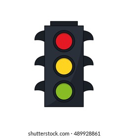 Isolated semaphore road sign design