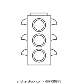 Isolated semaphore road sign design