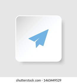 isolated send mail icon vector. modern 3d icon button. 
