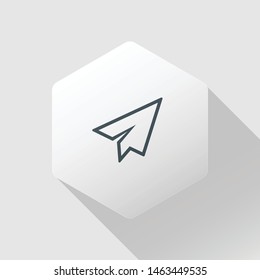 isolated send mail icon vector. modern 3d icon button. 