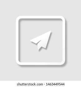 isolated send mail icon vector. modern 3d icon button. 
