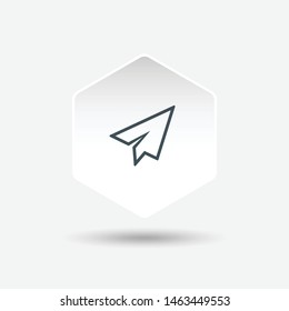 isolated send mail icon vector. modern 3d icon button. 