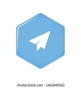 isolated send mail icon vector. modern 3d icon button. 