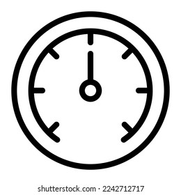 Isolated seo optimization in outline icon on white background. Speedometer, boost, accelerate, web performance