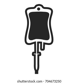 Isolated serum bag icon on a white background, vector illustration