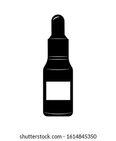 Isolated serum or cream bottle.Vector illustration for web mobile, logo, app, UI design.