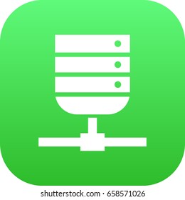 Isolated Server Icon Symbol On Clean Background. Vector Data center Element In Trendy Style.