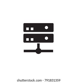 Isolated Server Icon Symbol On Clean Background. Vector Database Element In Trendy Style.