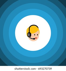 Isolated Service Flat Icon. Call Center Vector Element Can Be Used For Call, Center, Service Design Concept.