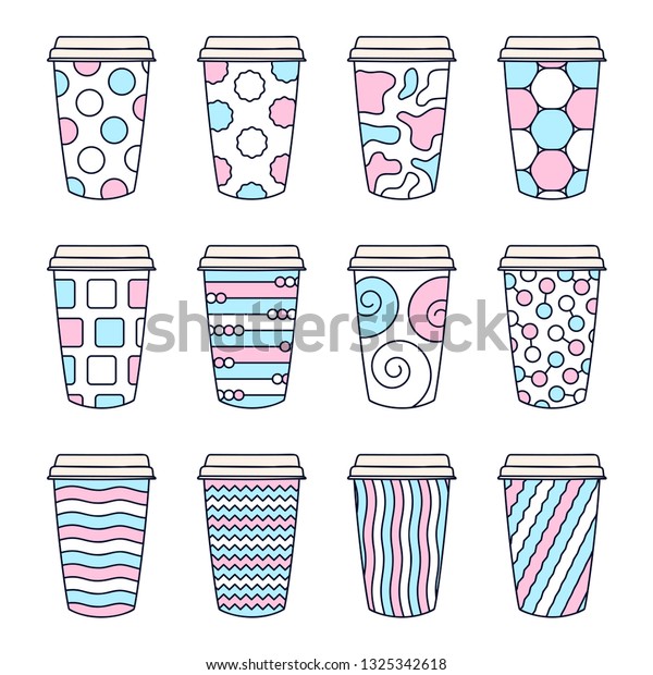 cute disposable coffee cups with lids