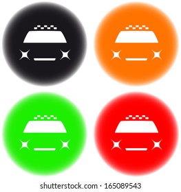 isolated set - colorful taxi sign