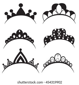  isolated, set of crowns female,tiara