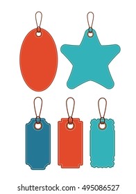 Isolated set of hanging tags 
