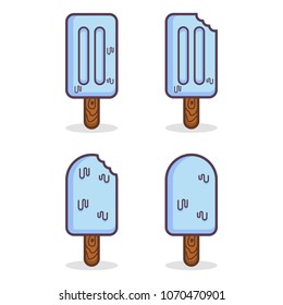 Isolated set of popsicle