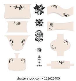 Isolated set for restaurant menu design. Vector illustration