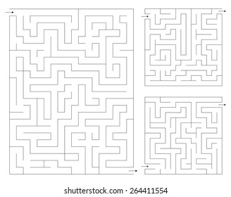 isolated set Vector maze game