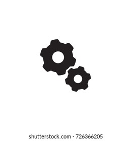 Isolated Setting Icon Symbol On Clean Background. Vector Gear Element In Trendy Style.