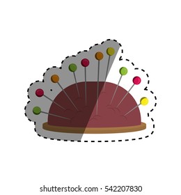 Isolated sewing pins icon vector illustration graphic design