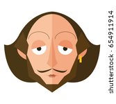 Isolated Shakespeare character on a white background, Vector illustration