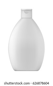 Isolated shampoo bottle on white background. 3D illustartion.