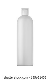 Isolated shampoo bottle on white background. 3D illustartion.