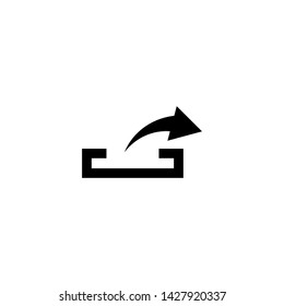Isolated share icon on white background vector Eps10